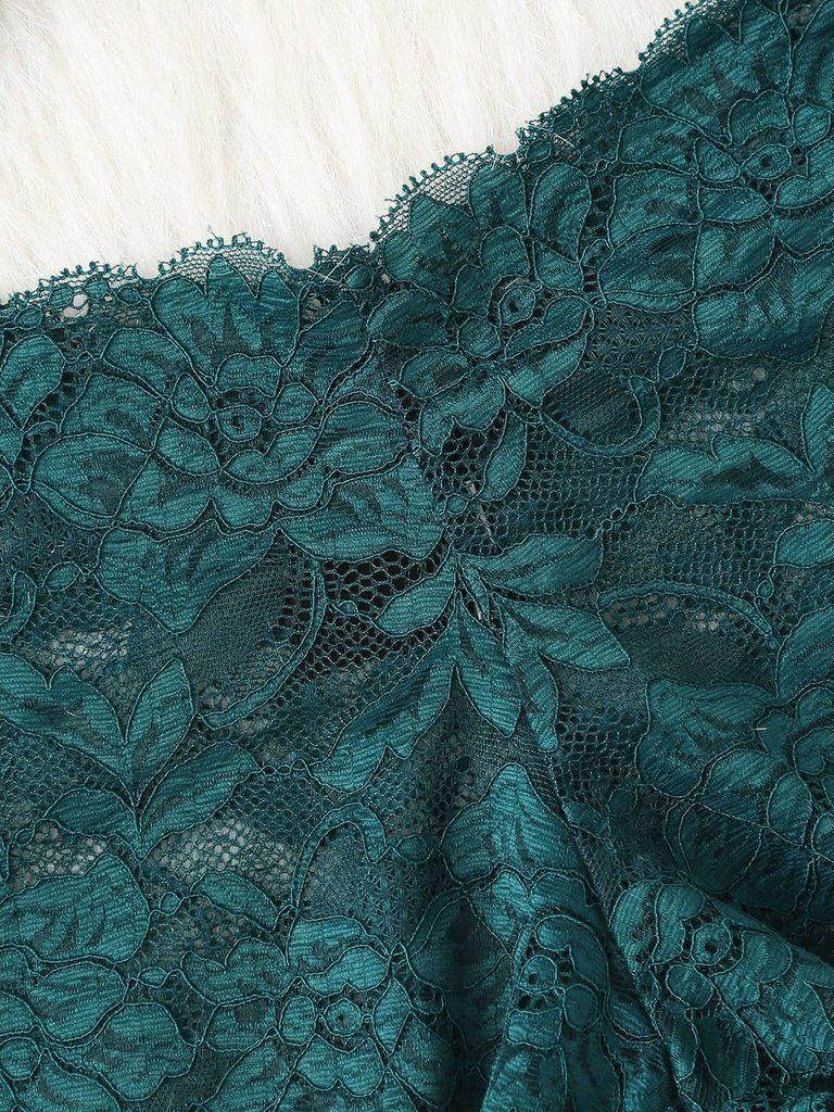 Tie Front Lace Bralette And Pantie Lingerie Set-lingerie-Des Mess