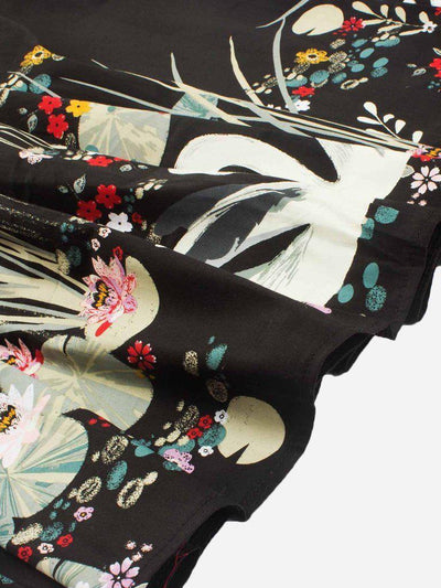 Swan Print Circle Skirt-bottom-Des Mess