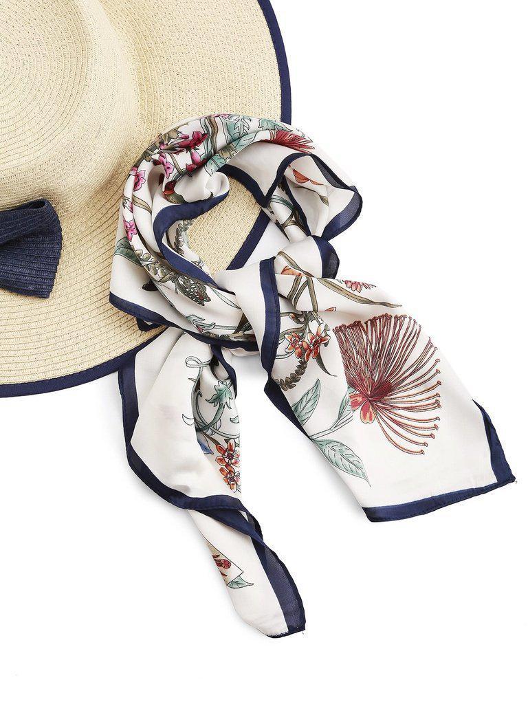 Calico Print Contrast Trim Bandana-accessories-Des Mess