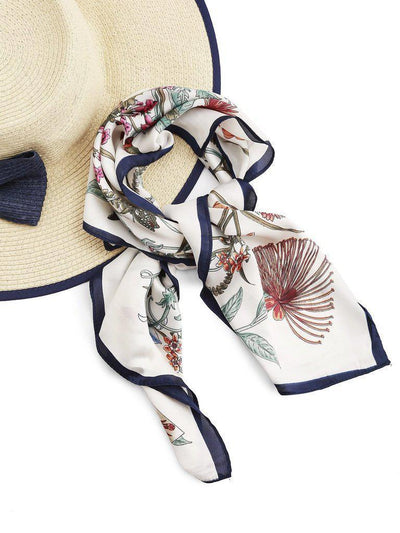 Calico Print Contrast Trim Bandana-accessories-Des Mess