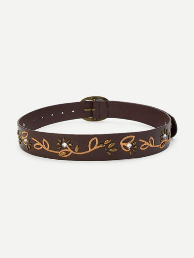 Embroidered & Rhinestone Belt-accessories-Des Mess