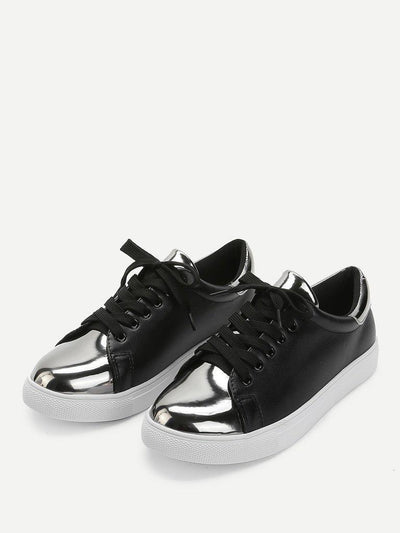Two Tone Round Toe Sneakers-shoes-Des Mess