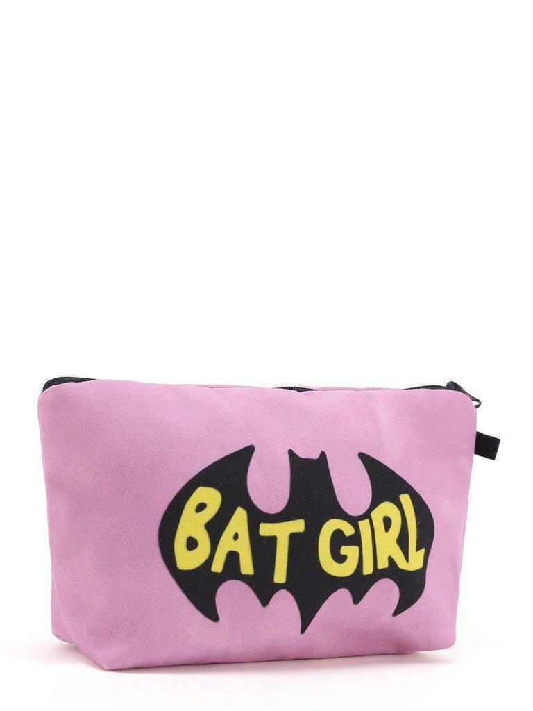 Slogan Print Accessory Case-makeup-Des Mess