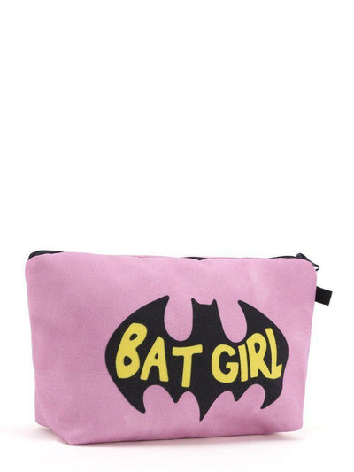 Slogan Print Accessory Case-makeup-Des Mess