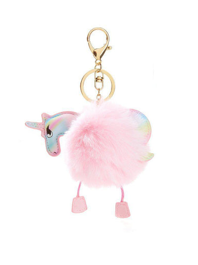 Unicorn Keychain With Pom Pom-others-Des Mess