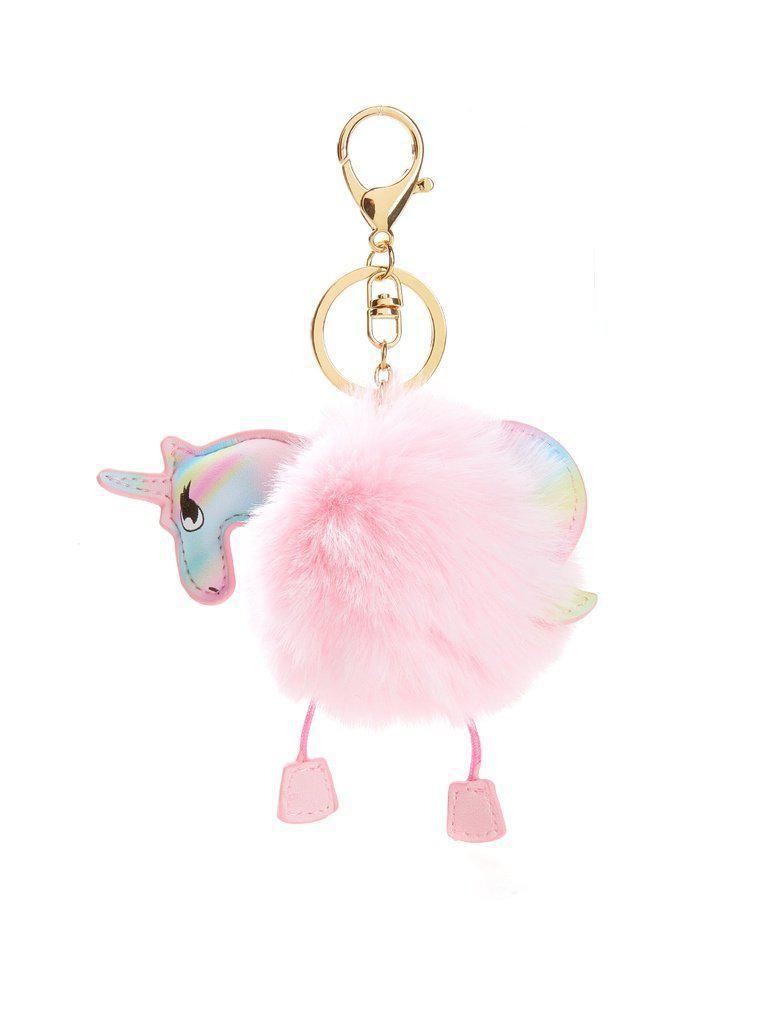 Unicorn Keychain With Pom Pom-others-Des Mess