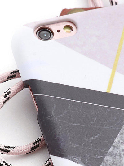 Color Block Marble Print iPhone Case-others-Des Mess