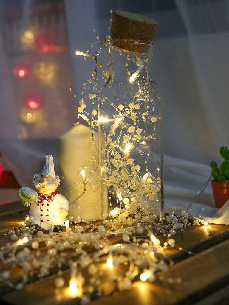 Plug In Faux Pearl LED String Light-others-Des Mess