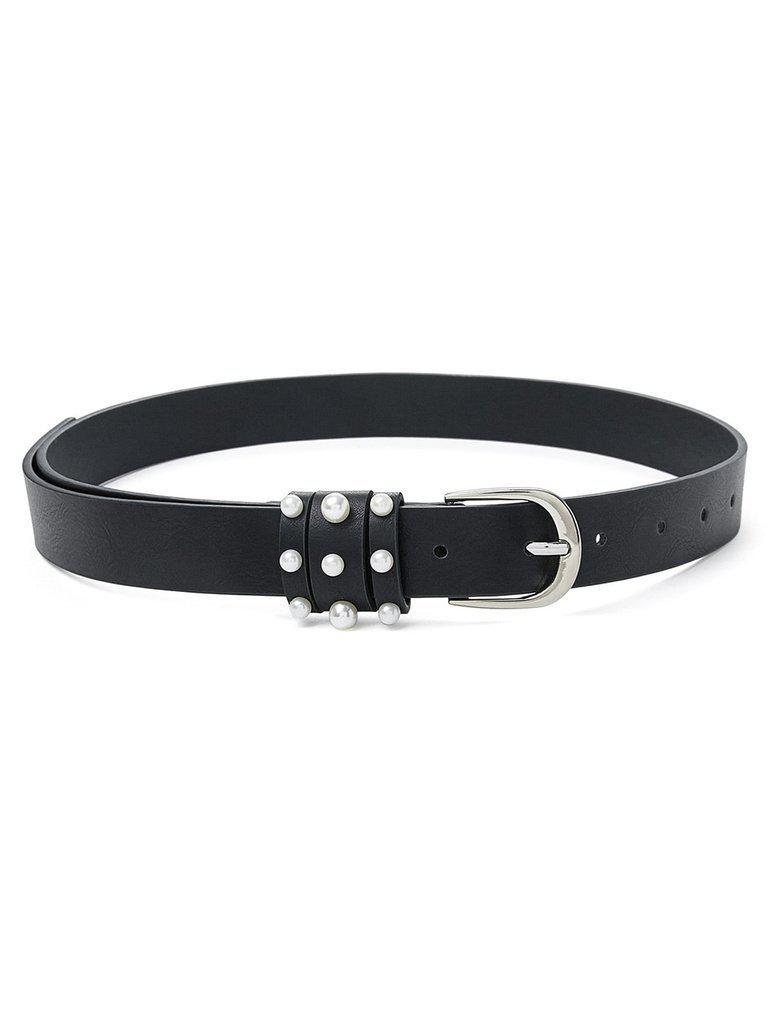 Faux Pearl Detail Belt-accessories-Des Mess
