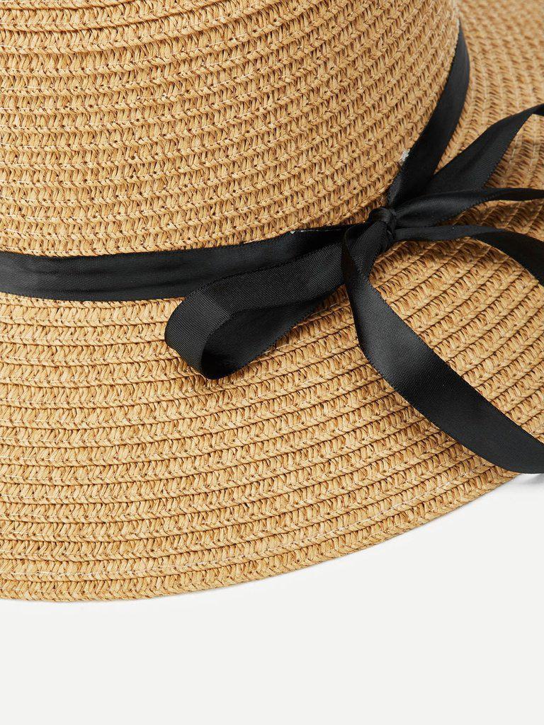 Ribbon Band Straw Hat-accessories-Des Mess