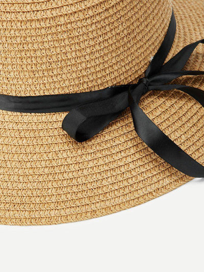 Ribbon Band Straw Hat-accessories-Des Mess