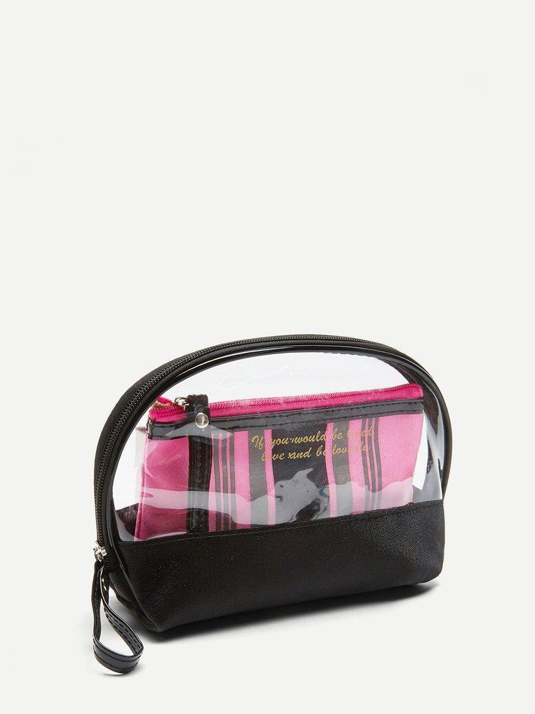 Striped Makeup Bag 2pcs-makeup-Des Mess