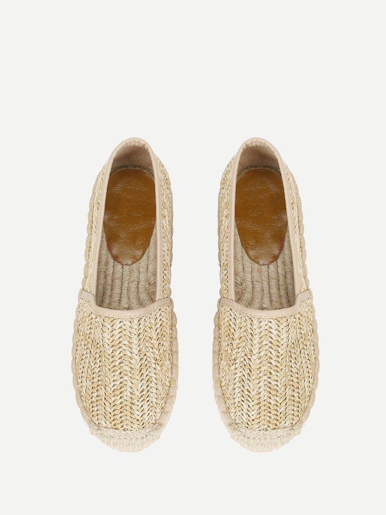 Cap Toe Espadrille Flats-shoes-Des Mess