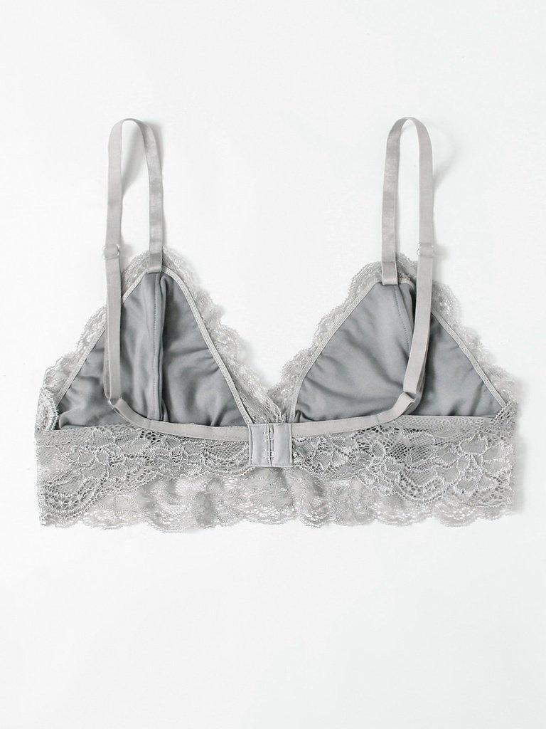 Lace Trim Triangle Bralette-lingerie-Des Mess