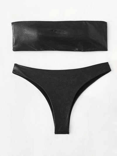 Bandeau Bikini Set-swimwear-Des Mess