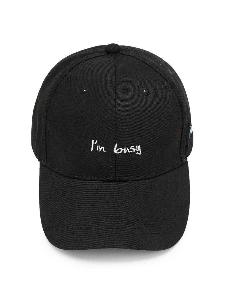 Embroidered Letter Baseball Cap-accessories-Des Mess