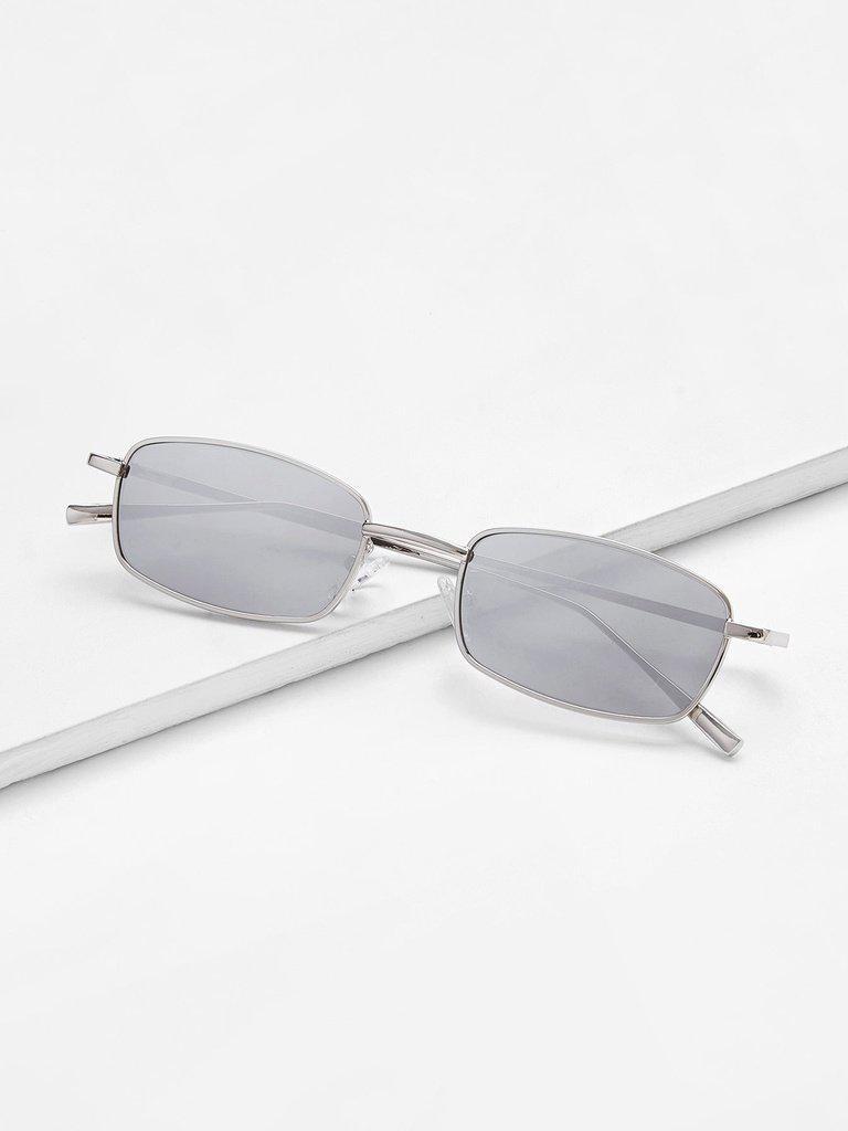 Minimalist Rectangle Lens Sunglasses-accessories-Des Mess