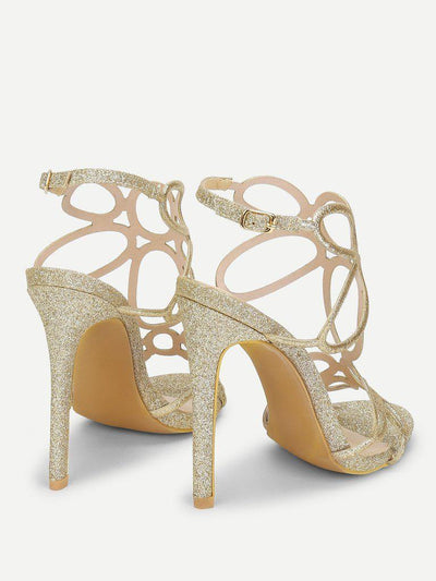 Glitter Design High Heel Sandals-shoes-Des Mess