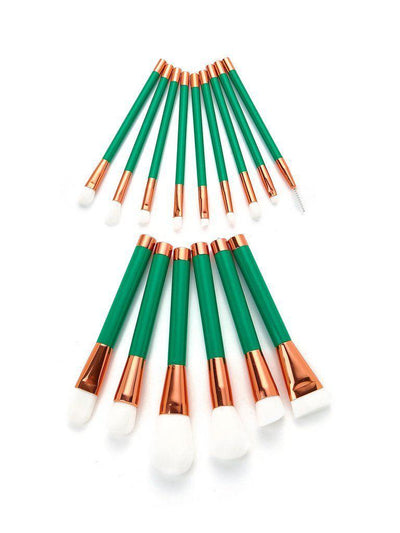 Color Block Makeup Brush 15pcs-makeup-Des Mess