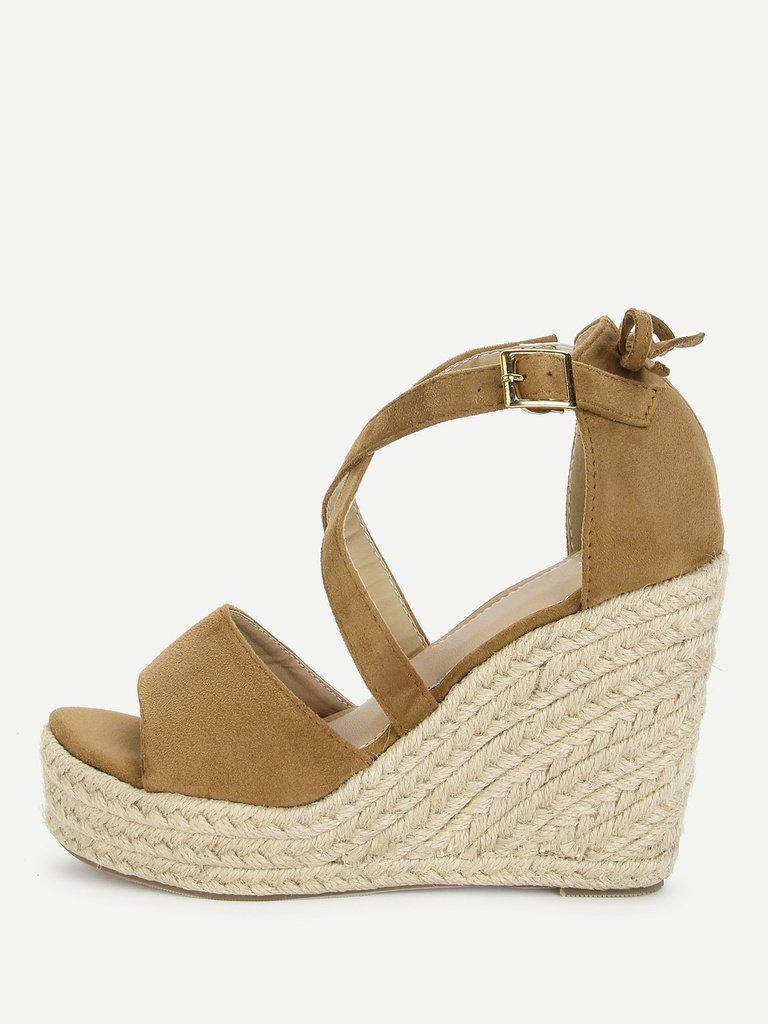 Bow Detail Platform Wedge Sandals-shoes-Des Mess