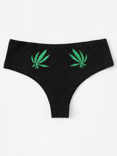 Leaf Print Panty-lingerie-Des Mess