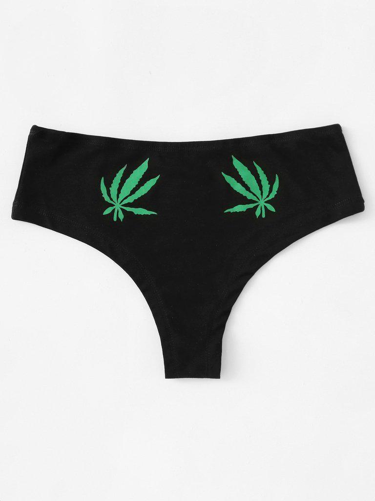 Leaf Print Panty-lingerie-Des Mess