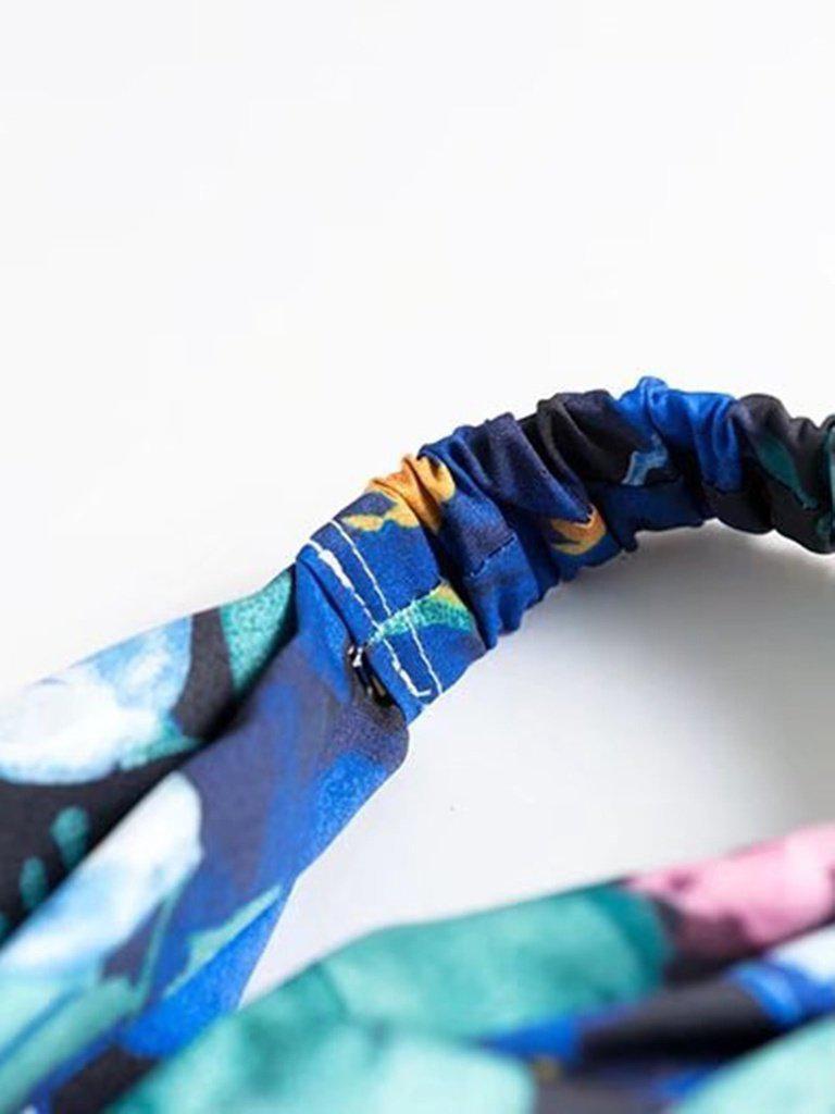 Watercolor Flower Print Twist Headband-hair-Des Mess