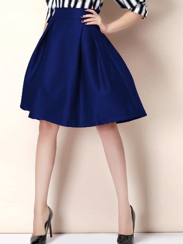 Zipper Flare Skirt-bottom-Des Mess
