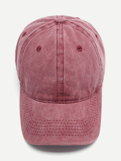 Embroidered Hole Detail Baseball Cap-accessories-Des Mess