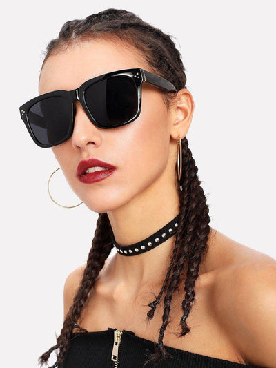 Oversized Flat Lens Sunglasses-accessories-Des Mess