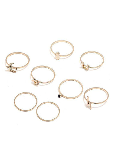 Bird & Star Design Ring Set-jewelry-Des Mess