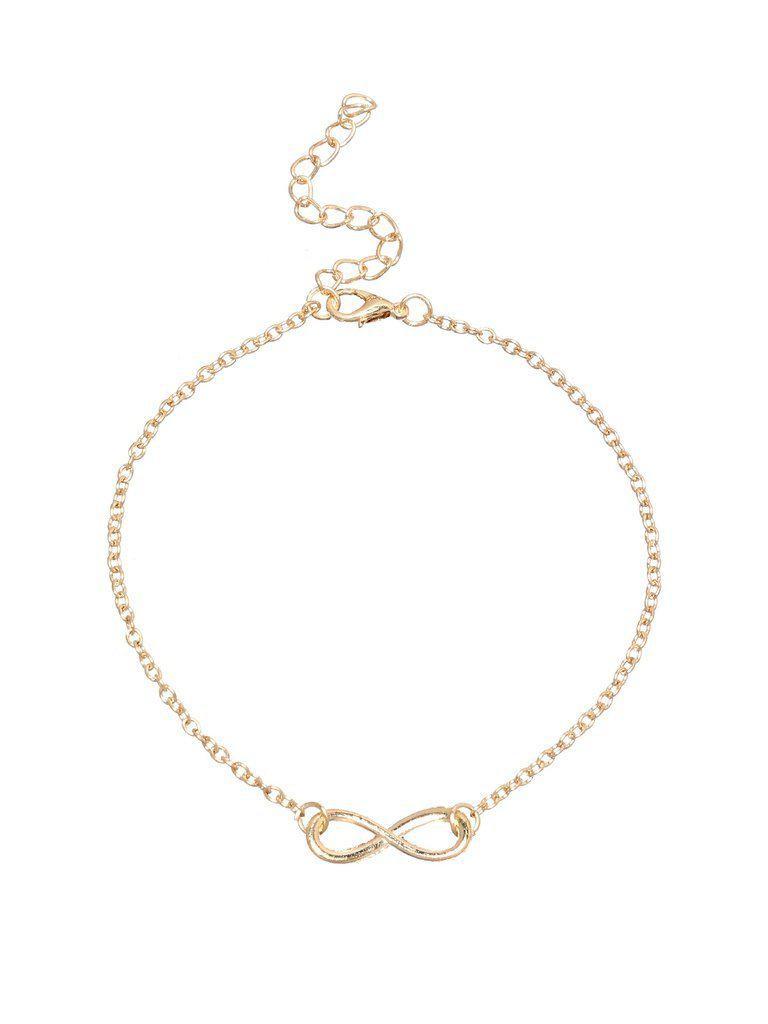 Infinity Symbol Anklet - Gold-jewelry-Des Mess