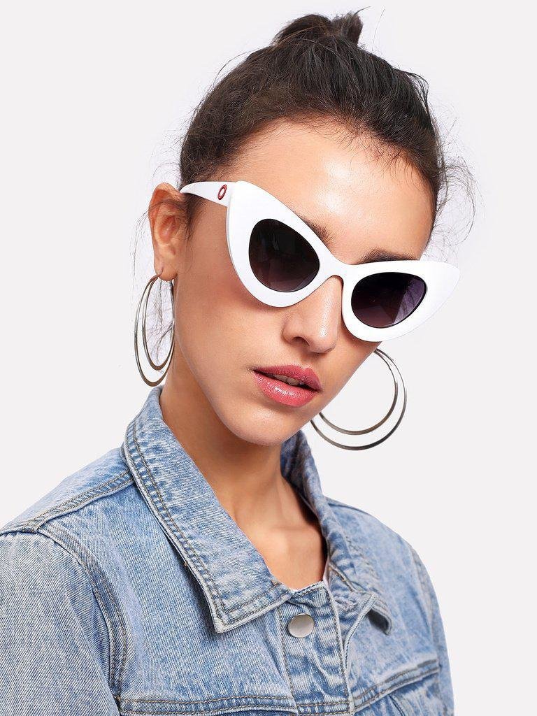 Colorblock Cat Eye Sunglasses-accessories-Des Mess
