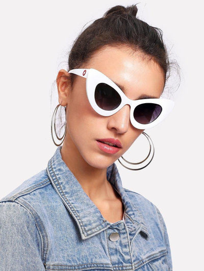 Colorblock Cat Eye Sunglasses-accessories-Des Mess