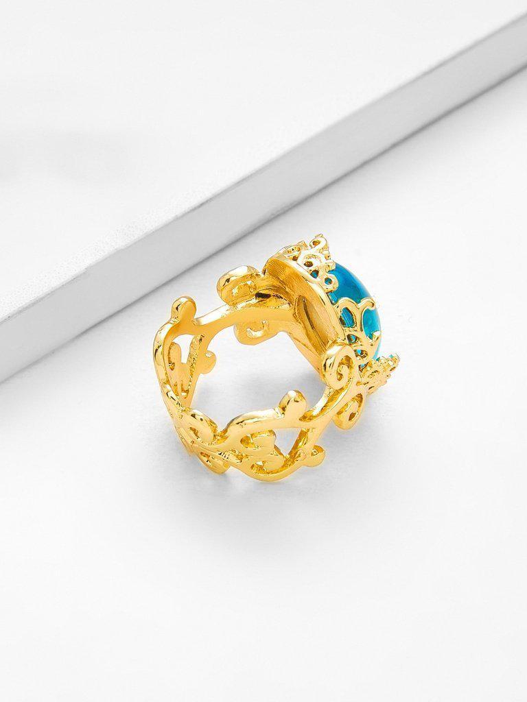 Contrast Hollow Design Ring-jewelry-Des Mess