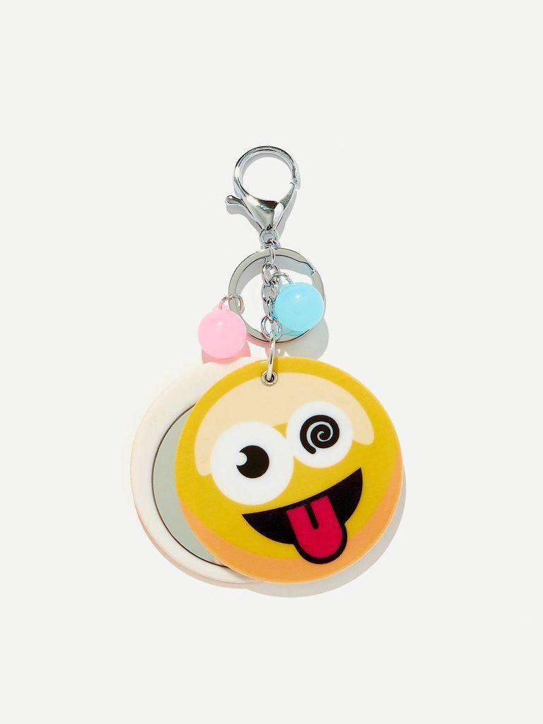 Random Color Ball Emoji Round Keychain-others-Des Mess