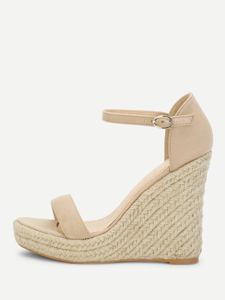 Two Part Espadrille Wedge Sandals-shoes-Des Mess