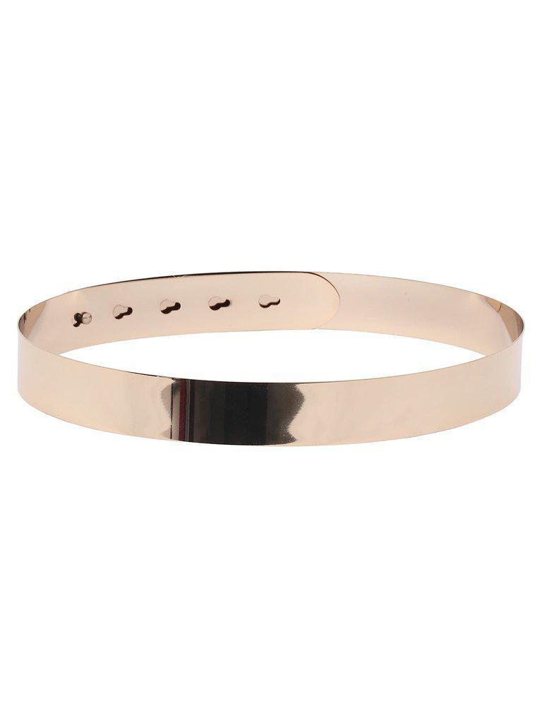 Wide Full Metal Waist Belt - Gold-accessories-Des Mess