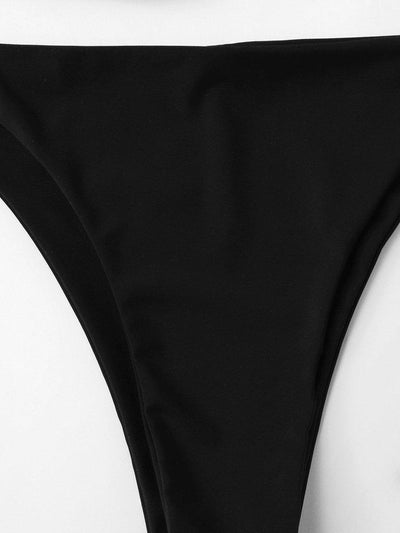 Self Tie Halterneck Strappy Bikini Set-swimwear-Des Mess