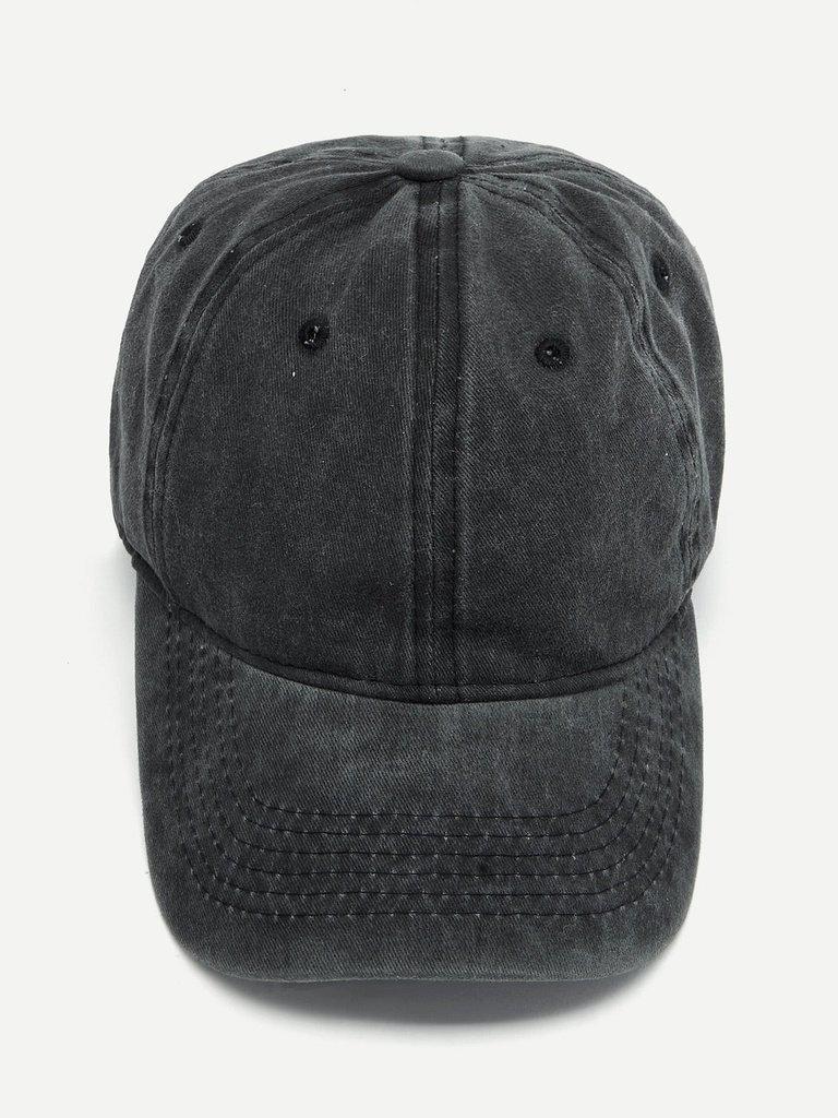 Embroidered Hole Detail Baseball Cap-accessories-Des Mess