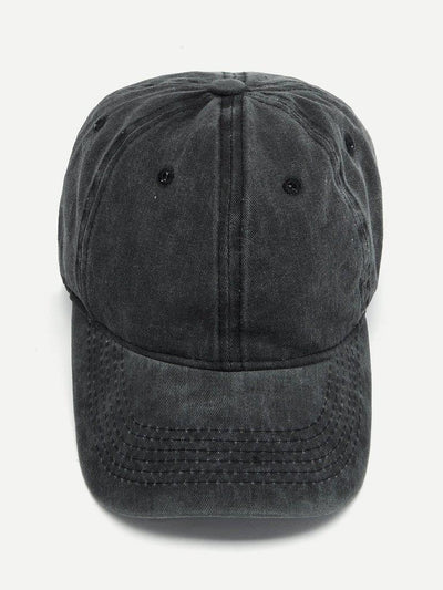 Embroidered Hole Detail Baseball Cap-accessories-Des Mess