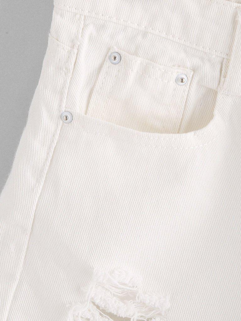 Destroyed Fray Hem Denim Shorts-bottom-Des Mess