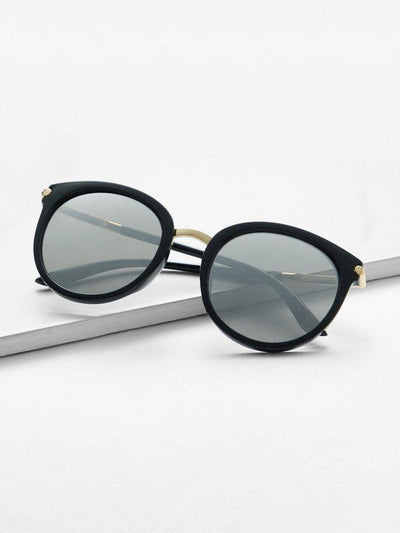 Two Tone Frame Flat Lens Sunglasses-accessories-Des Mess
