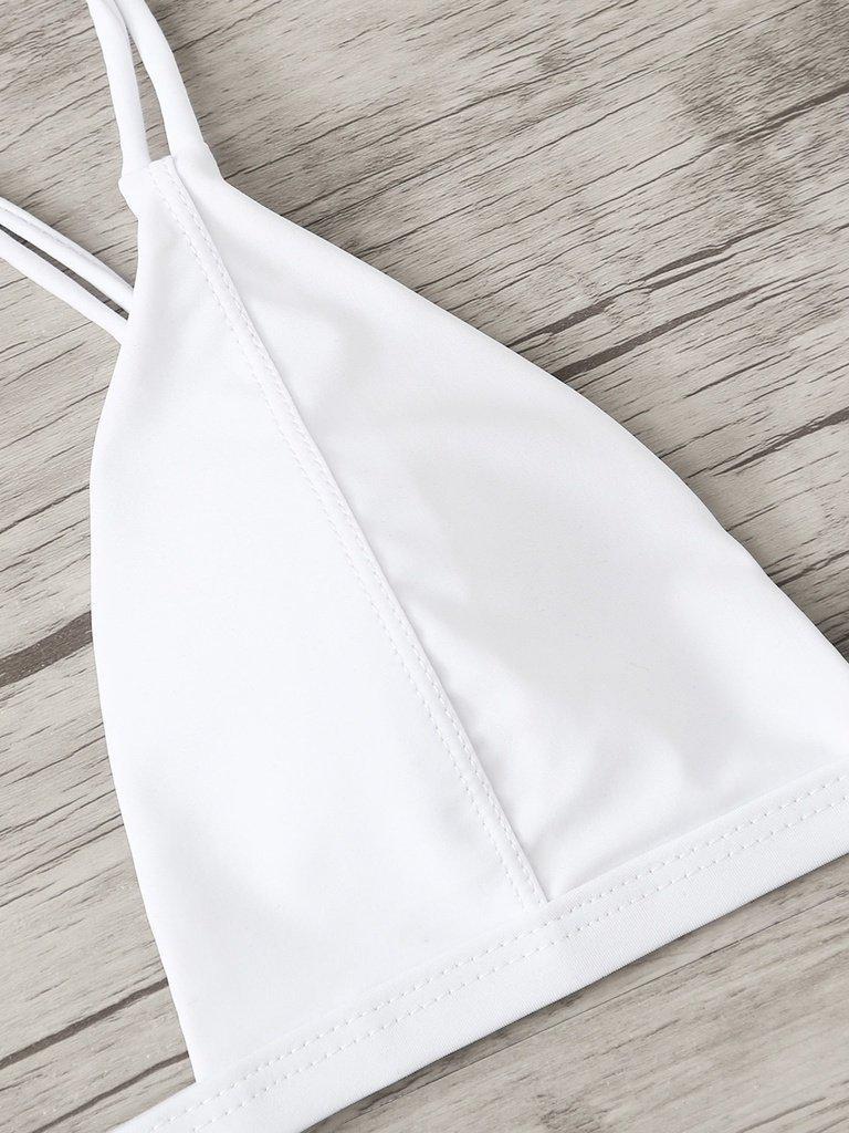 Adjust Strap Triangle Bikini Set-swimwear-Des Mess