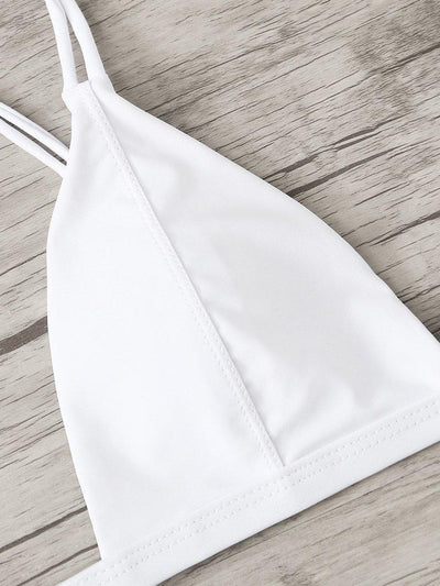 Adjust Strap Triangle Bikini Set-swimwear-Des Mess