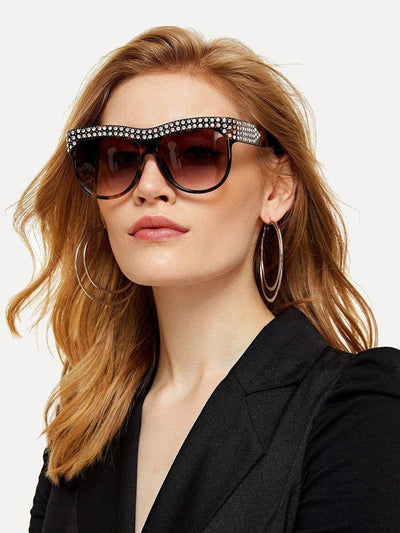 Rhinestone Decorated Sunglasses-accessories-Des Mess