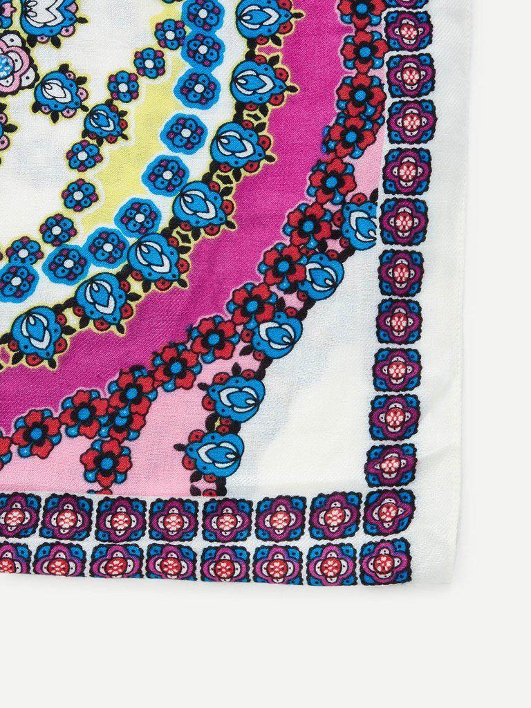 Mixed Flower Print Scarf-accessories-Des Mess