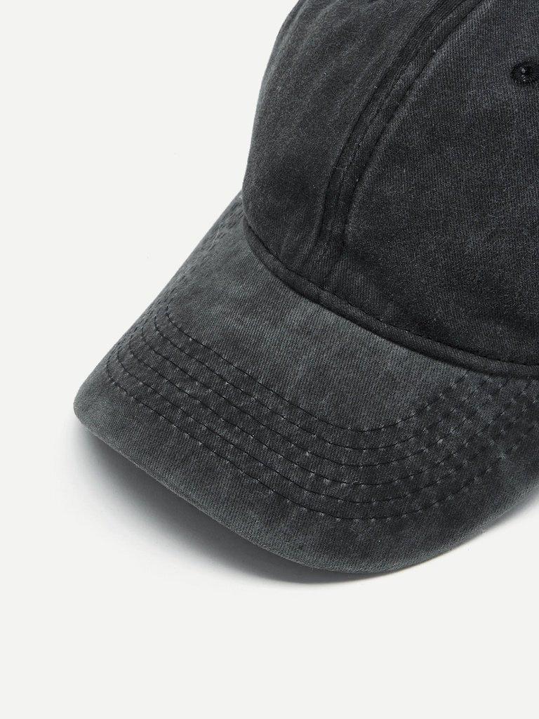 Embroidered Hole Detail Baseball Cap-accessories-Des Mess