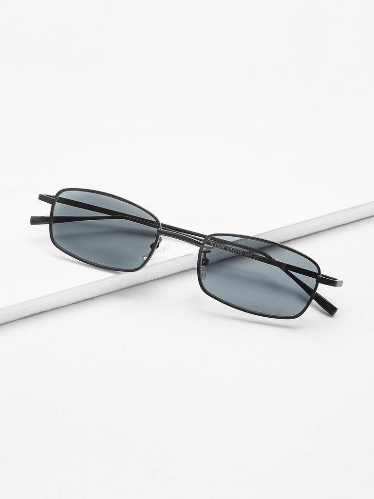 Minimalist Rectangle Lens Sunglasses-accessories-Des Mess