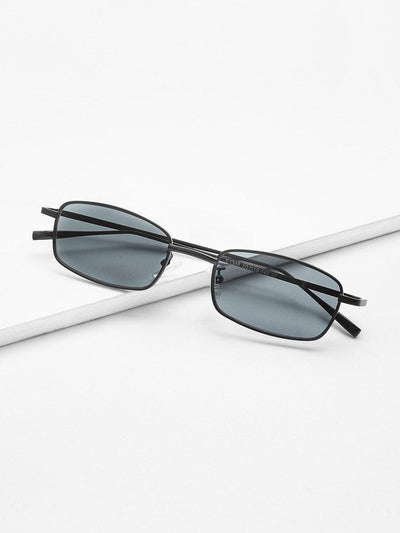 Minimalist Rectangle Lens Sunglasses-accessories-Des Mess